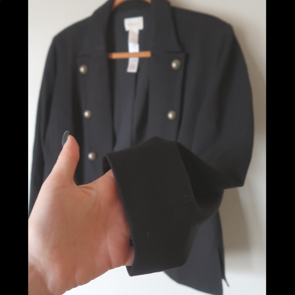 CHICOS || double embellished blazer jacket